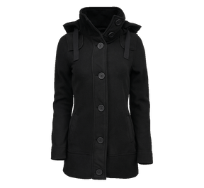 Women Square Fleece Jacket black
