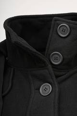 Women Square Fleece Jacket black