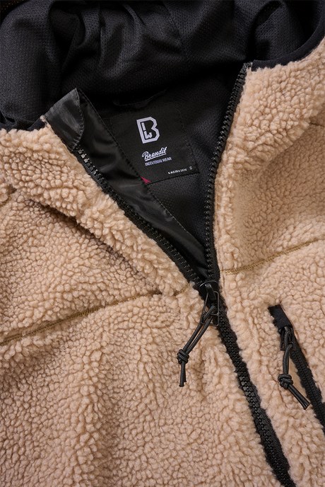 Women Teddyfleece Jacket Hooded camel