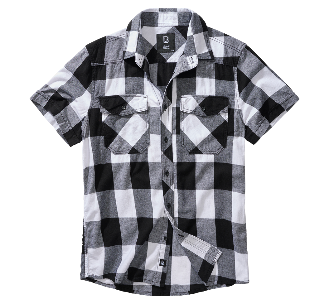 Check Shirt Short Sleeve white/black