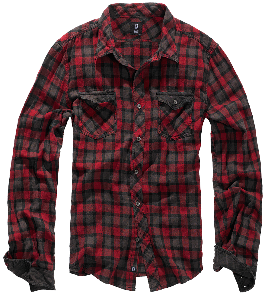 Duncan Check Shirt Long Sleeve red-brown