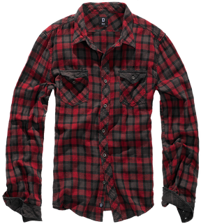 Duncan Check Shirt Long Sleeve red-brown
