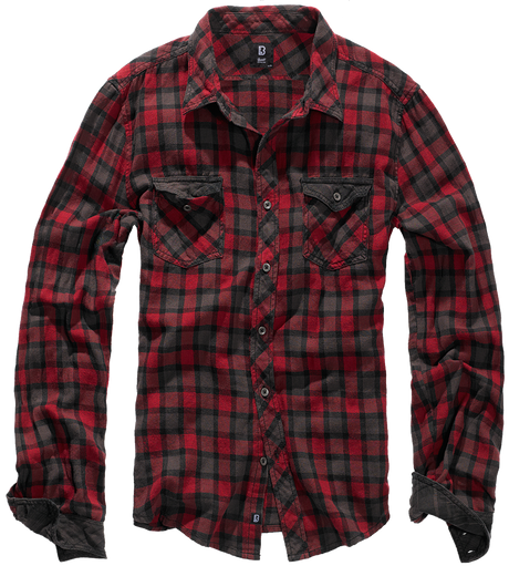 Duncan Check Shirt Long Sleeve red-brown