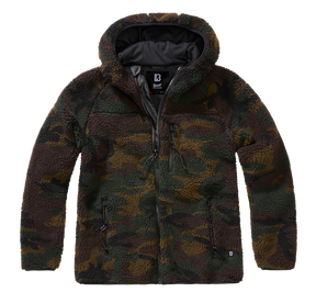 Women Teddyfleece Jacket Hooded woodland