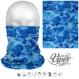 Mehrzweckschal 9 in 1, blau "Camouflage"