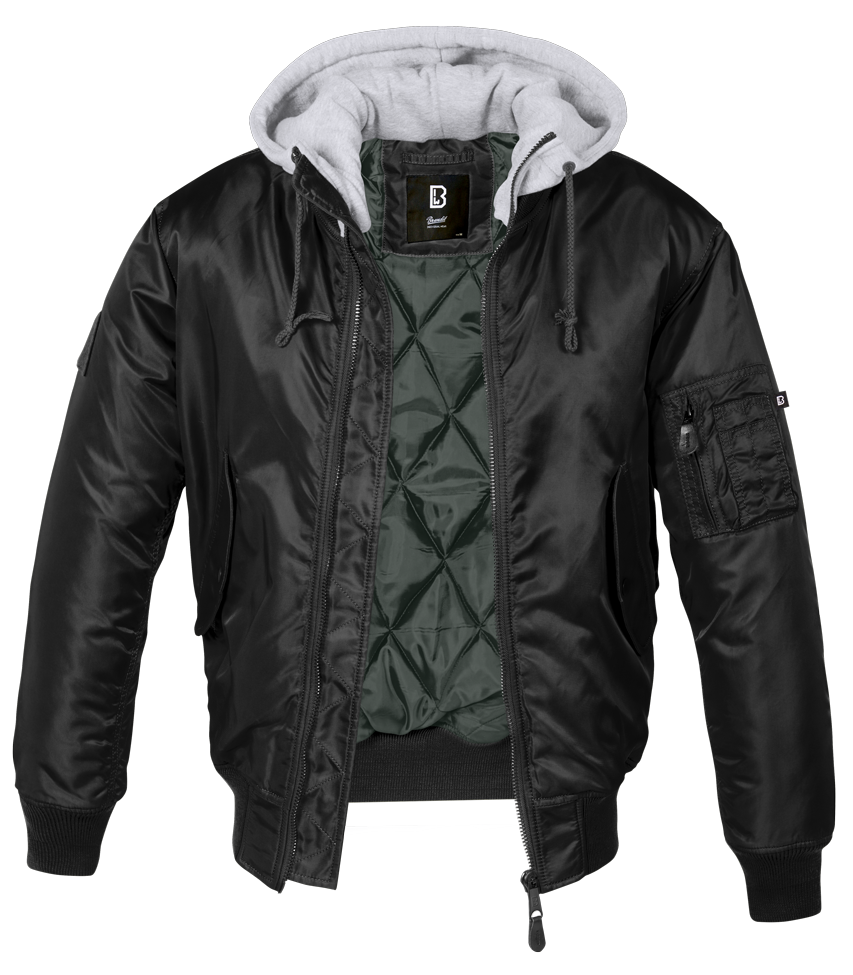 MA1 Sweat Hooded Jacket black-grey