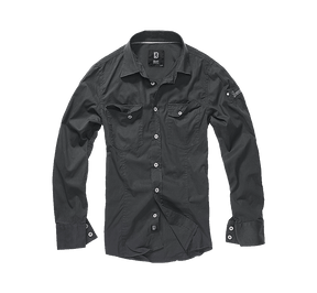 Slim Fit Shirt Long Sleeve black