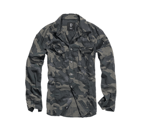 Slim Fit Shirt Long Sleeve darkcamo