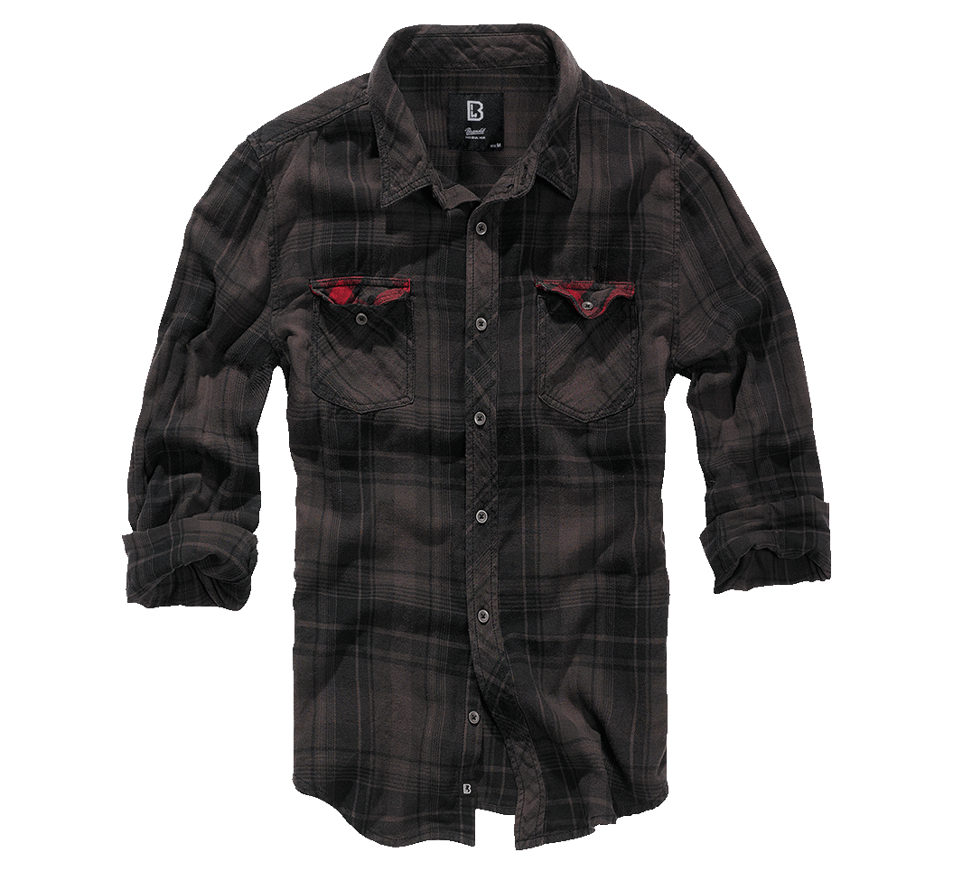 Duncan Check Shirt Long Sleeve brown-black