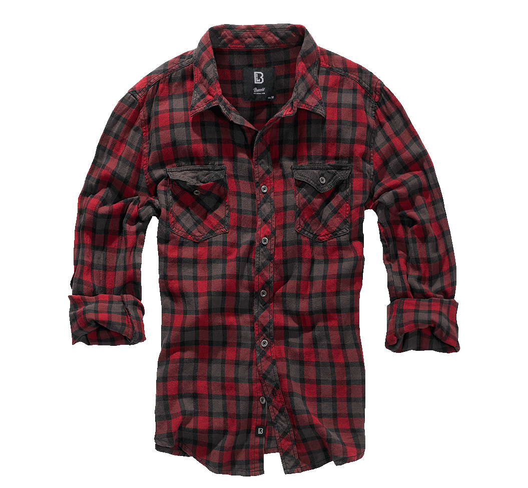 Duncan Check Shirt Long Sleeve red-brown