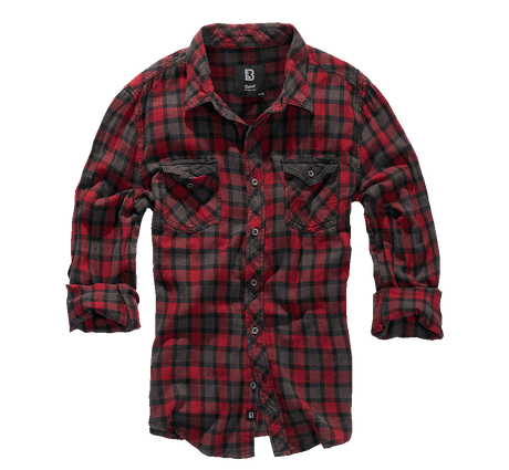 Duncan Check Shirt Long Sleeve red-brown