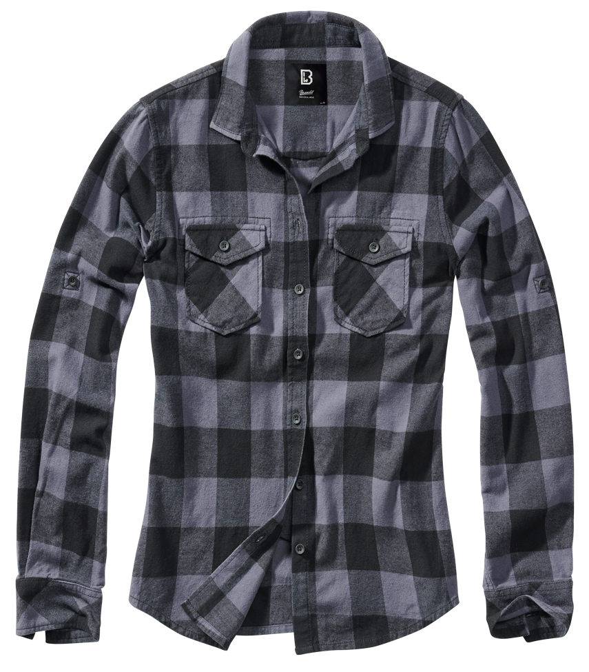 Women Amy Flannel Shirt Long Sleeve black/grey