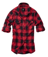 Women Amy Flannel Shirt Long Sleeve red/black