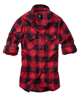 Women Amy Flannel Shirt Long Sleeve red/black