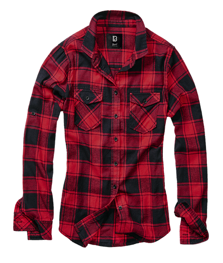 Women Amy Flannel Shirt Long Sleeve red/black