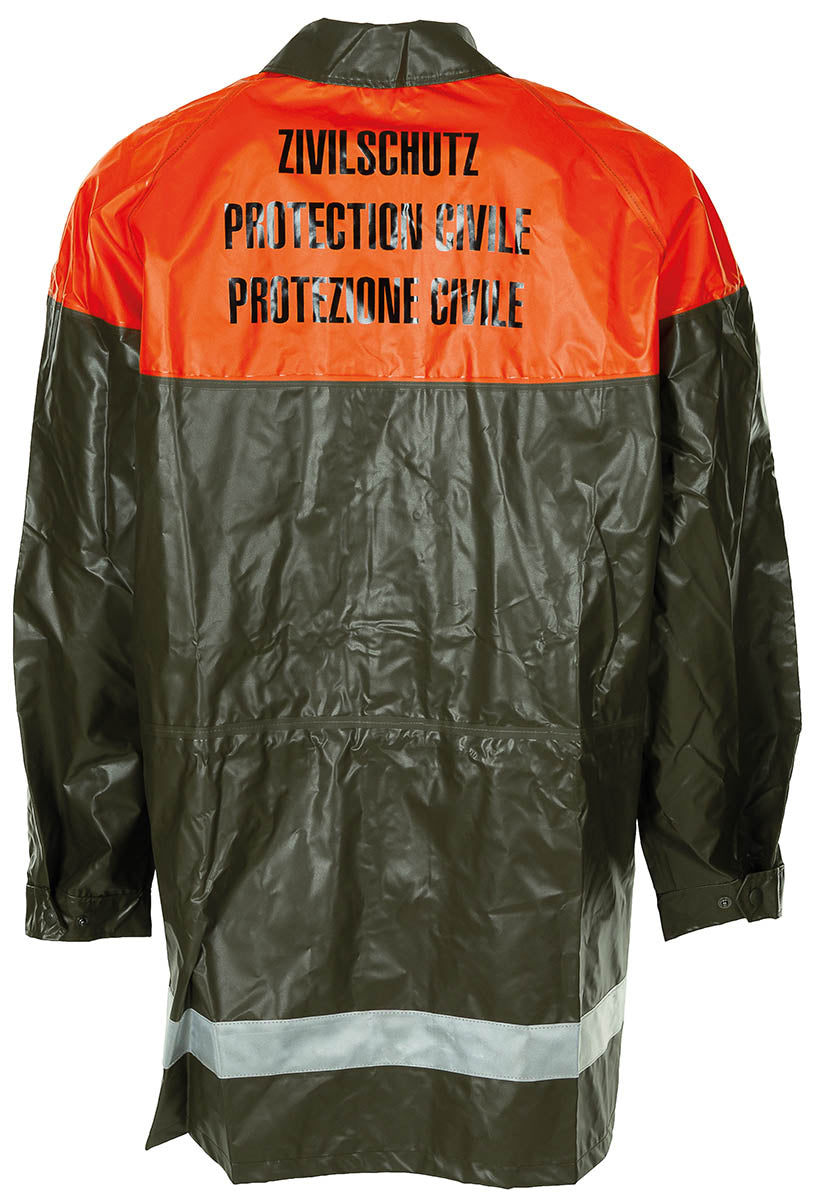 Schweiz. Regenjacke, oliv, "Zivilschutz", neuw.,