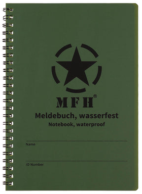 Meldebuch, wasserfest, Spiralbindung
