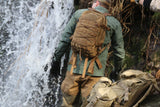 Tasche, Rucksack, Handschuh, Mann, Person