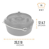 Petromax - Feuertopf / Dutch Oven ft3 ohne Füsse (1,6 Liter)