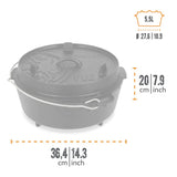 Petromax - Feuertopf / Dutch Oven ft6 mit Füssen (5,5 Liter)