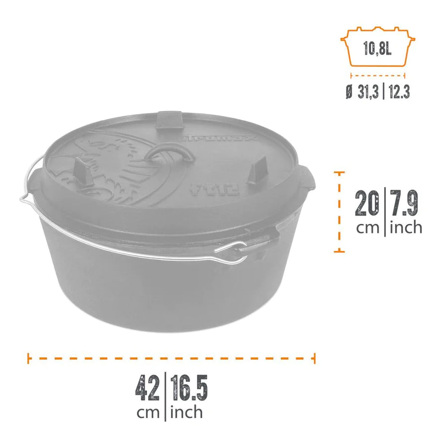 Petromax - Feuertopf / Dutch Oven ft12 ohne Füsse (10,8 Liter)