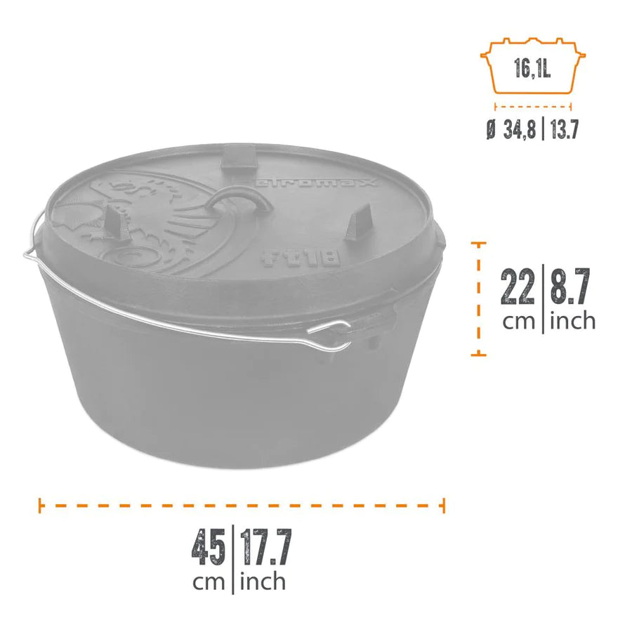 Petromax - Feuertopf / Dutch Oven ft18 ohne Füsse (16,1 Liter)