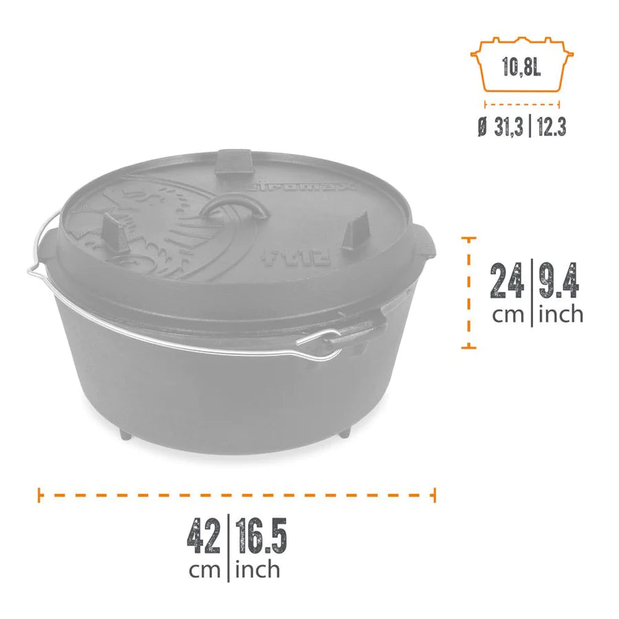 Petromax - Feuertopf / Dutch Oven ft12 mit Füssen (10,8 Liter)