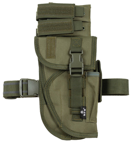 Pistolenbeinholster, oliv, "Tactical", rechts