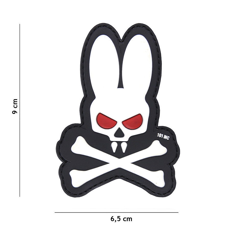 Klettabzeichen Skull Bunny - weiss