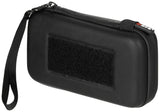 Tasche, Hartschale, klein, mit Klettschlaufen, schwarz