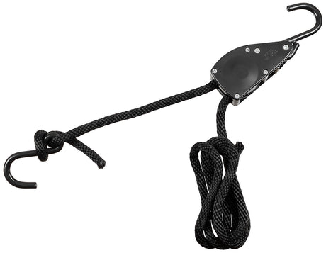 Spannseil, 11 mm, 2 Meter, mit Ratschensicherung, schwarz