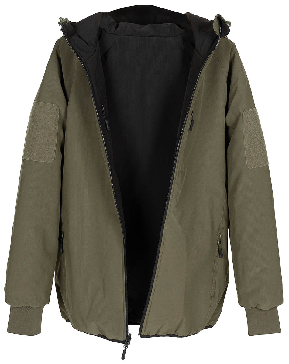 Thermojacke, wendbar, oliv/schwarz