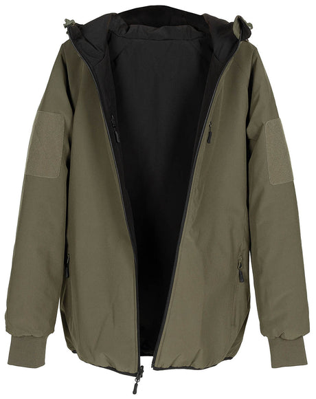 Thermojacke, wendbar, oliv/schwarz