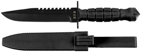 Kampfmesser, "Storm", schwarz, Kunststoffgriff, Scheide