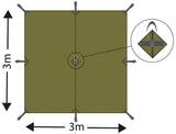Mehrzweckplane, "Tarp Extrem", M05 tarn, ca. 300 x 300 cm