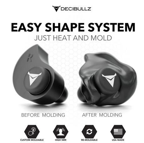 Custom Molded Earplugs Gehörschutzstöpsel schwarz (SNR=27db)