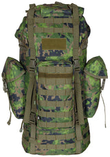 Tasche, Rucksack, Rucksack, Tarnmuster, MOLLE, Seitentaschen, Klettfläche, Taktischer Rucksack, Camouflage, MOLLE-System, Auß