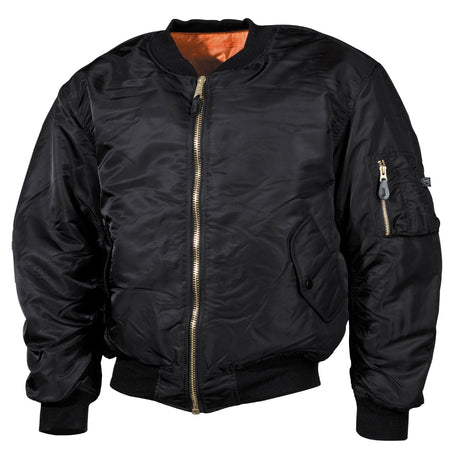 US Pilotenjacke MA1, schwarz, grosse Grössen