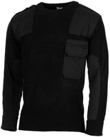 BW Pullover, mit Brusttasche, schwarz