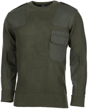 BW Pullover, mit Brusttasche, oliv