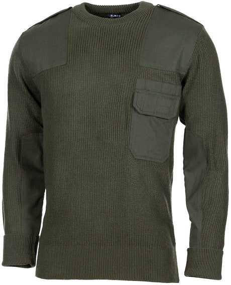 BW Pullover, mit Brusttasche, oliv