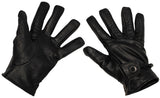 Western-Fingerhandschuhe, Leder, schwarz