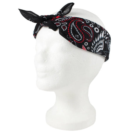 Bandana, schwarz/rot Paisley, Gr. 54 x 54 cm, Baumwolle