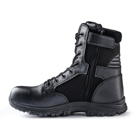 Einsatzstiefel SECU-ONE 8" Reissverschluss, Schutzkappe, PSR Sohle (schwarz)