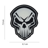 Klettabzeichen Angry skull - glow in the dark