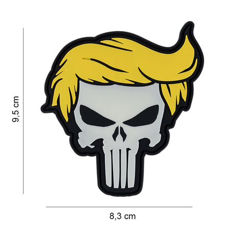 Klettabzeichen Punish skull yellow hair - glow in the dark