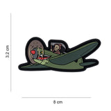 Klettabzeichen Warhawk mit Sensenmann - grün