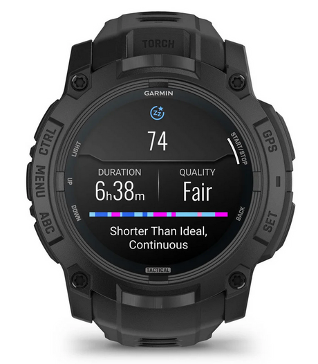 Instinct 3 – 50 mm AMOLED Tactical Schwarz mit Silikon-Wechselarmband 22 mm