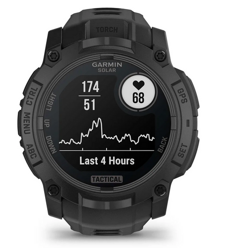 Instinct 3 – 50 mm Solar Tactical Schwarz mit Silikon-Wechselarmband 22 mm