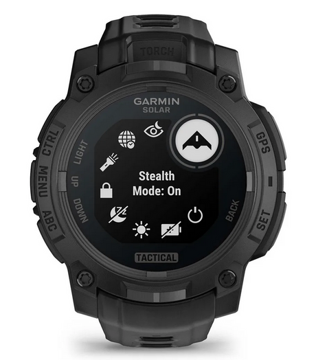 Instinct 3 – 45 mm Solar Tactical Schwarz mit Silikon-Wechselarmband 22 mm